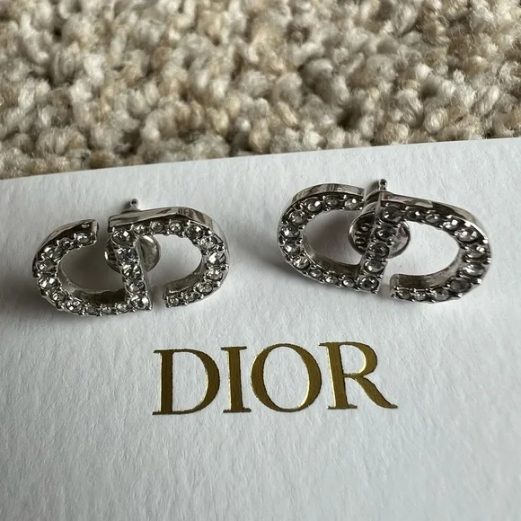Christian Dior Crystal Earrings EUC